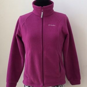 Columbia pink/purple zip up sweater Girl Sz. 14/16